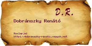 Dobránszky Renátó névjegykártya