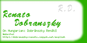 renato dobranszky business card